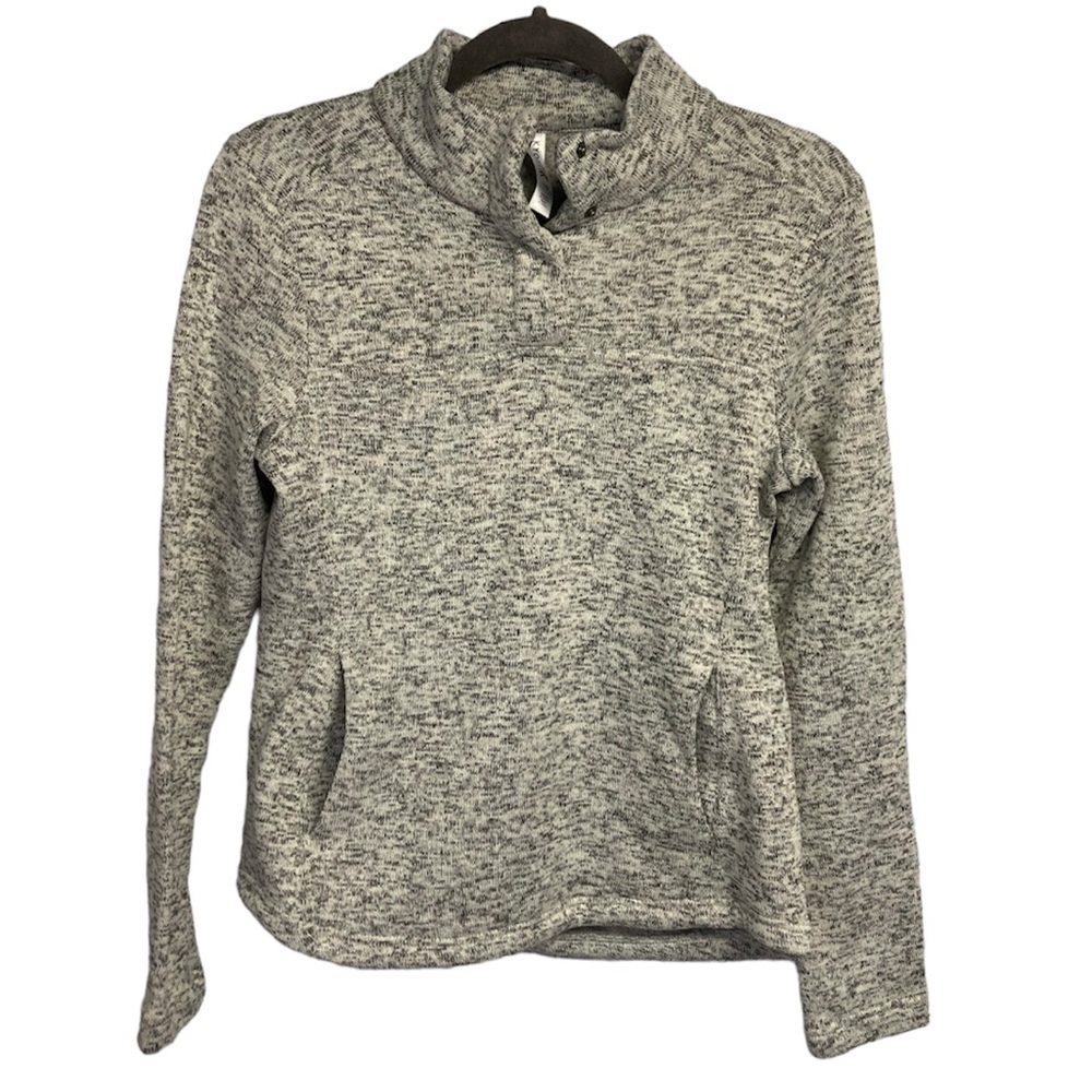 Kyodan Knit 1/4 Pull Over Snap Closure in Grey Size Small